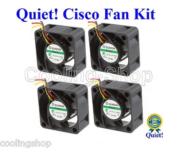 Cisco SG500-52P Super Quiet Cisco Replacement Fan Kit  (4x new fans) 18dBA Noise - Image 1 of 4