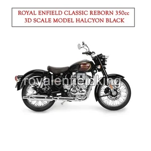 For Royal Enfield Classic Reborn 350cc 3D scale miniature "Halcyon Black" - Picture 1 of 4