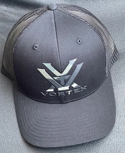 New With Tags - Vortex Optics Hat - Black Baseball Cap Camo Logo With Mesh Back - Picture 1 of 13