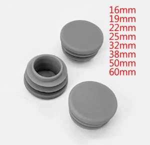 Tappi terminali di chiusura in plastica tondi Ø 16-60 mm inserti tubi tappi Bungs grigio - Foto 1 di 11