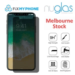 Nuglas Privacy Anti-Spy Glass Screen Protector Cover for iPhone X Xs XR Xs Max - Picture 1 of 12
