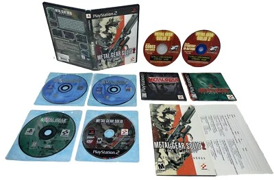 Metal Gear Solid Set 1 + 2 + VR Missions PS1 PS2 Discs w Manuals Reg. Card Read - Image 1 of 4