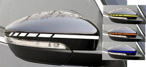 2 pegatinas de coche tiras deportivas espejos laterales llantas pegatinas tuning carreras NUEVO - Imagen 1 de 9