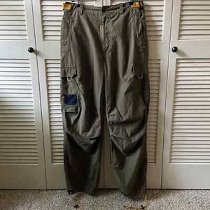 VNTG Abercrombie & Fitch OGreen Cargo Pants Paratrooper Military Baggy Size M 32 - Picture 1 of 14