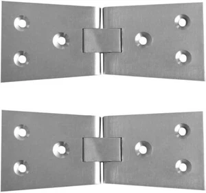 Zählerklappe Scharnier 100 mm x 32 mm x 38 mm Satin Chrom, 1 Paar - Bild 1 von 1