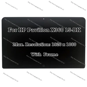 15.6" LCD LED Screen Touch Assembly Frame For HP Pavilion X360 15-BK 15-BK152NR - Picture 1 of 8