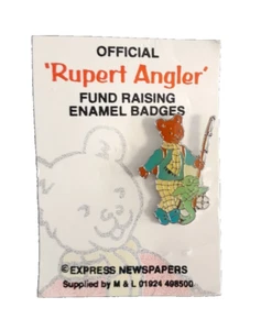 RUPERT BEAR RUPERT ANGLER ENAMEL PIN BADGE (VERSION #2) - Picture 1 of 1