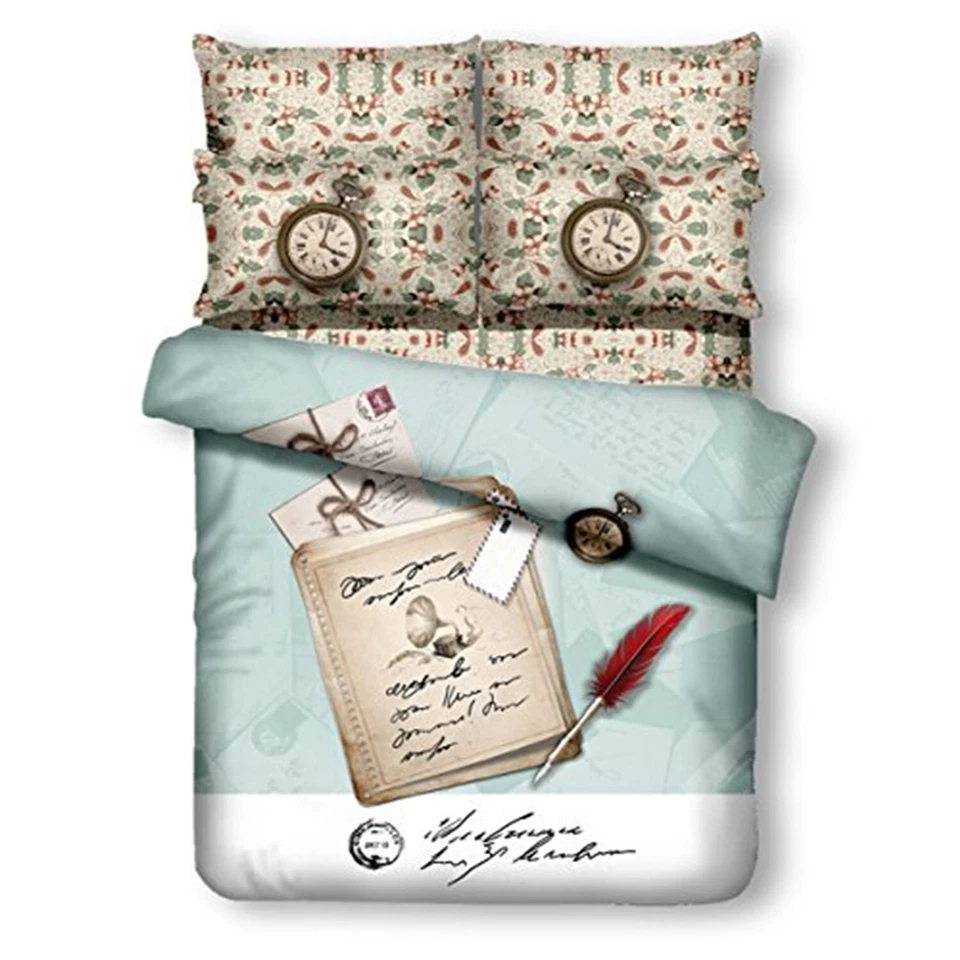 Dolce Mela DM500Q Queen Size 6 Piezas Juego de Funda Nórdica Relojes 100 Algodón 300tc Foto 1 de 1