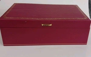  Mele Red Mirrored Jewelry Box W/ 2  Removable Trays & 1 Stationery Tray USA - Picture 1 of 11