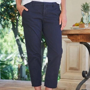 Frank & Eileen Wicklow Trousers in Navy Italian Performance Twill, Size 12 - Picture 1 of 8