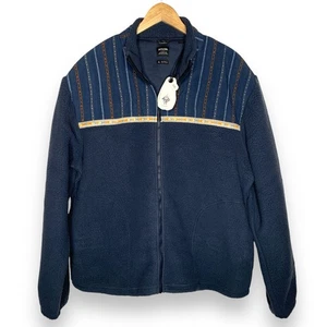 NEW Mens prAna Jacket Fleece Hurricane Blue Full Zip Mens Size XL - Picture 1 of 6