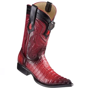 Botas vaqueras vaqueras cola de caimán Los Altos talla para hombre 6 EE mujer 8 punta roja - Imagen 1 de 11