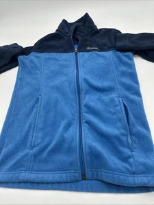 Columbia Sweatshirt Youth Boy Large Blue Collared Zipper..#28060 - Picture 1 of 9