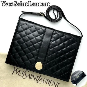 Yves Saint Laurent Shoulder bag 2way quilted leather black crossbody - Picture 1 of 24