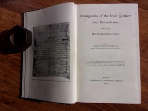 Vintage Pennsylvania Irish Quakers History 1969 Immigration of the Irish Quakers - Picture 1 of 6