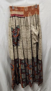 Kantha Bae Pants Women Free Size Silk Bliss Bell Loungers Boho Wide Leg Pants - Picture 1 of 13