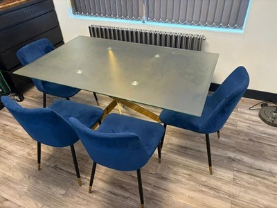 6-Seater Dining Table Set with 1 Table, 4 Chairs, and 1 Bench - Image 1 of 4