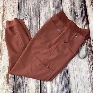 Fig’s High Waisted Zamora Jogger Scrub Pants Mauve Size S - Picture 1 of 12