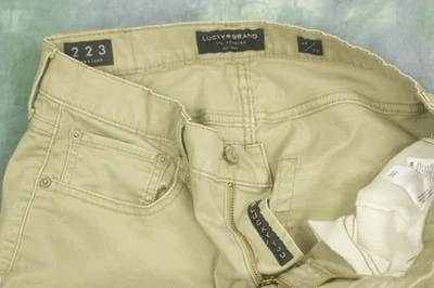 Lucky Brand Jeans Mens 223 STRAIGHT BEIGE  SLIM 5 POCKET Denim Pants 29 X 30 - Image 1 of 4