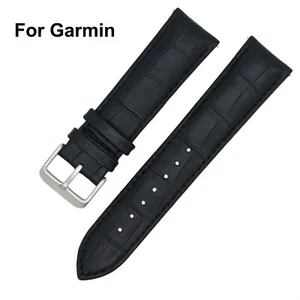 Leather Watch Band Strap for Garmin Vivoactive 3 Music Forerunner 245 645 Move - Picture 1 of 14