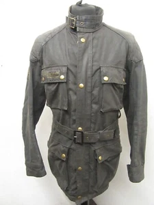CHAQUETA DE MOTO VINTAGE AÑOS 80 BELSTAFF TRIALMASTER PRO CERA ALGODÓN TALLA M - Imagen 1 de 19