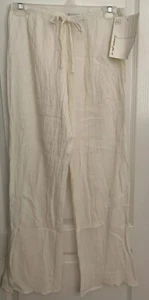 Vintage No Appt Necessary transparente Strandhose Gr. M beige Kordelzug Made in USA - Bild 1 von 8