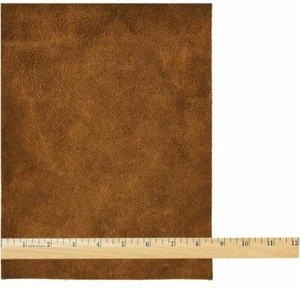 Natural Leather Suede Leather, 2-4 oz (.8-1.6mm) Medium Brown 8.5"x11" Pre... - Picture 1 of 10