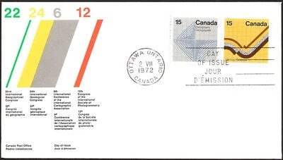 Canada   # 585/582  Pair    "EARTH SCIENCES"    Brand New  1972  Pair Issue - Image 1 of 2