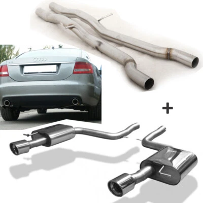 Impianto Fox Racing dal catalizzatore 1x90 mm ciascuno per Audi A6 tipo 4F Quattro berlina Avant - Immagine 1 di 4