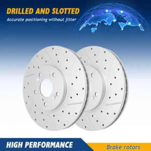 Rotores de freno de disco delanteros perforados y ranurados para Acura TSX MDX Honda Accord Pilot - Imagen 1 de 6