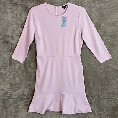 Ann Taylor Women's Petite Flounce Sheath Dress Opal Blush Size 8P NWT - Image 1 of 4