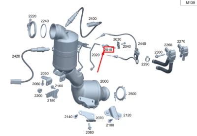 MERCEDES-BENZ C W206 C43 AMG Pressure Line A2064901401 - Image 1 of 4