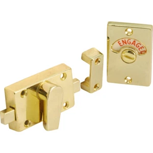 Neu 3 X Blinker Privatsphäre Türriegel Sätze (Verlobt/Vacant) Brass 63mm - Onest - Bild 1 von 1