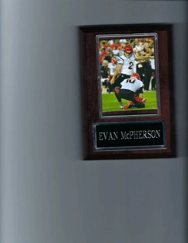 EVAN McPHERSON PLAQUE CINCINNATI BENGALS FOOTBALL NFL Cover