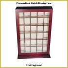 30 WATCH PERSONALIZED CHERRY WOOD DISPLAY WALL CASE STAND STORAGE HANG ORGANIZER
