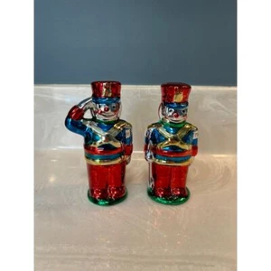 Salero y pimentero vintage de vidrio para decoración de cocina navideña - Imagen 1 de 4