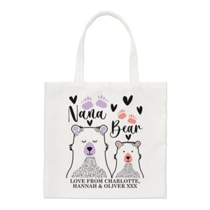 Personnalisé Nana Ours Standard Sac Mères Jour Grandma Anniversaire Fourre-Tout - Bild 1 von 1