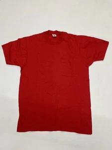 Camiseta De Colección Años 80 Fruit Of The Loom Roja En Blanco Bolsillo Puntada Única Talla L A13 - Imagen 1 de 6