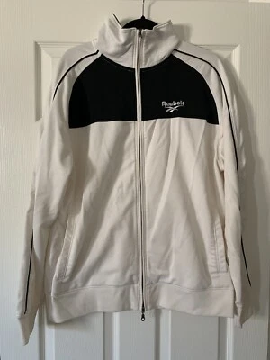 Mens Vintage Full Zip Track Jacket White/Black - L - Image 1 of 4