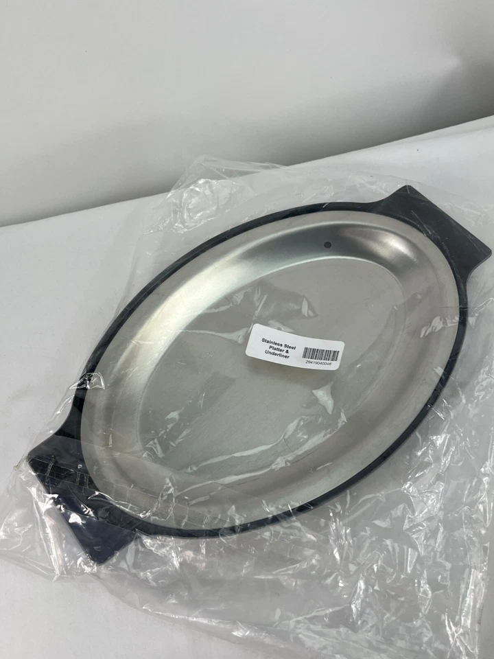 Stainless Steel Oval Platter & Underliner By Vollrath Commercial Quality - Image 1 of 4