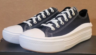 Converse Chuck Taylor All Star Move Platform Ox Size 8 Black - Image 1 of 4