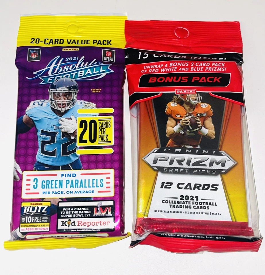 2021 Panini Absolute & Prizm Draft Picks Football Cello Pack Lot-Kaboom  Autos ? - Image 1 of 1