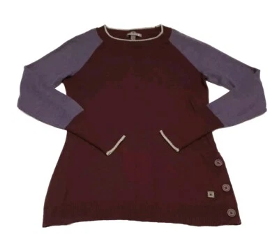 Camisa Suéter Smartwool S Púrpura Granate Bloque de Color Mezcla de Lana Merino Manga Larga Foto 1 de 4
