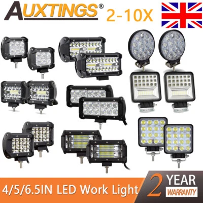 Barra de luz LED de trabajo de 2~10X 4/5/7"" pulgadas barco coche camión lámpara SUV todoterreno para Jeep 12V - Imagen 1 de 4