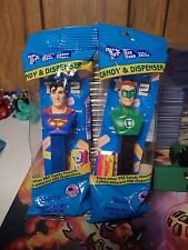 PEZ JUSTICE LEAGUE Lot.GREEN LANTERN & SUPERMAN DC COMICS.SET NEW.older package 