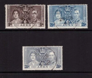 Aden 1937 Coronation KGVI set used stamps - Picture 1 of 1
