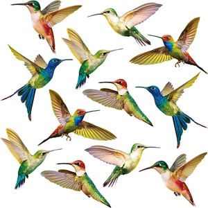 Window Clings anti Collision Stickers Decor Bird for Sliding Glass Doors 18 Pack - Picture 1 of 7