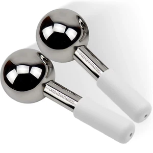 Ice Globes for Facials | Unbreakable Steel Cooling Roller | Cryo Sticks for Face - Picture 1 of 12