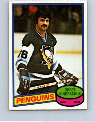VINTAGE HOCKEY CARD O-PEE-CHEE 1980 PITTSBURGH PENGUINS OREST KINDRACHUK  NO458 - Image 1 of 2
