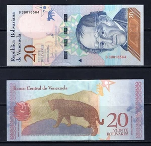 Venezuela 20 Bolivares 2018 Banknote Uncirculated UNC Ser. No Can Ba Different - Picture 1 of 1